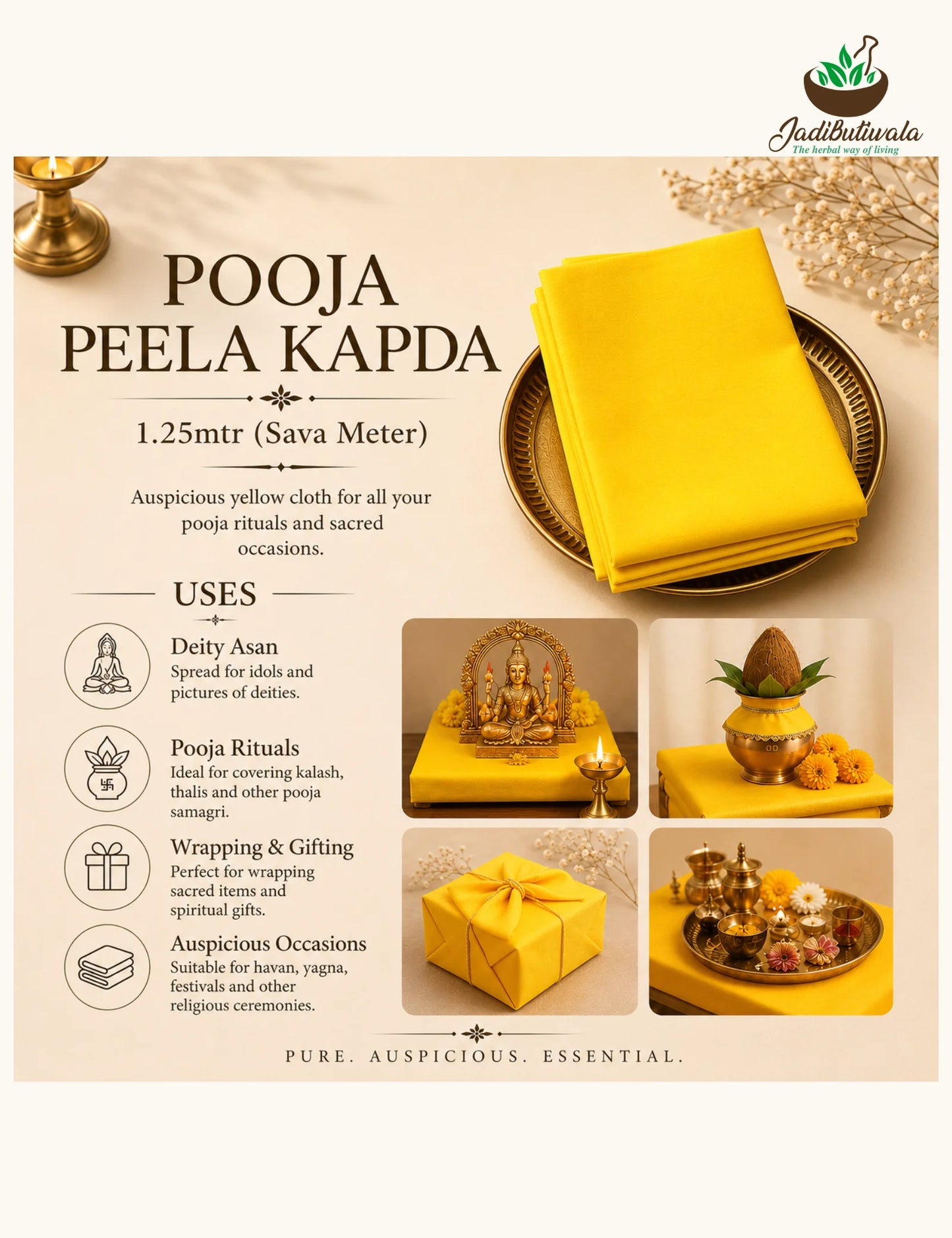 Pooja Peela Kapda- 1.25mtr (पीला कपड़ा सवा मीटर)