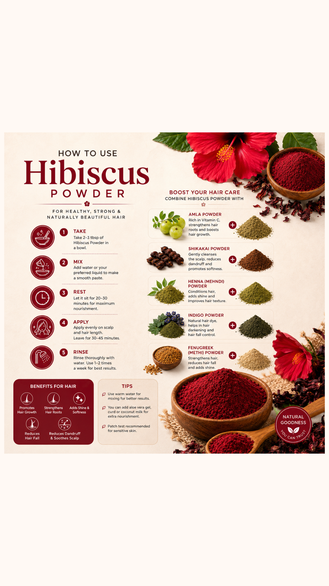Hibiscus Flower Powder (गुड़हल पाउडर)