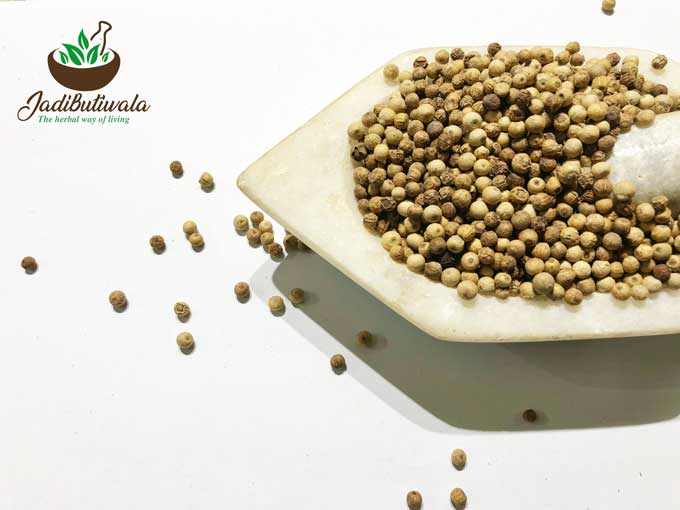 White Pepper (सफ़ेद मिर्च) - Jadibutiwala