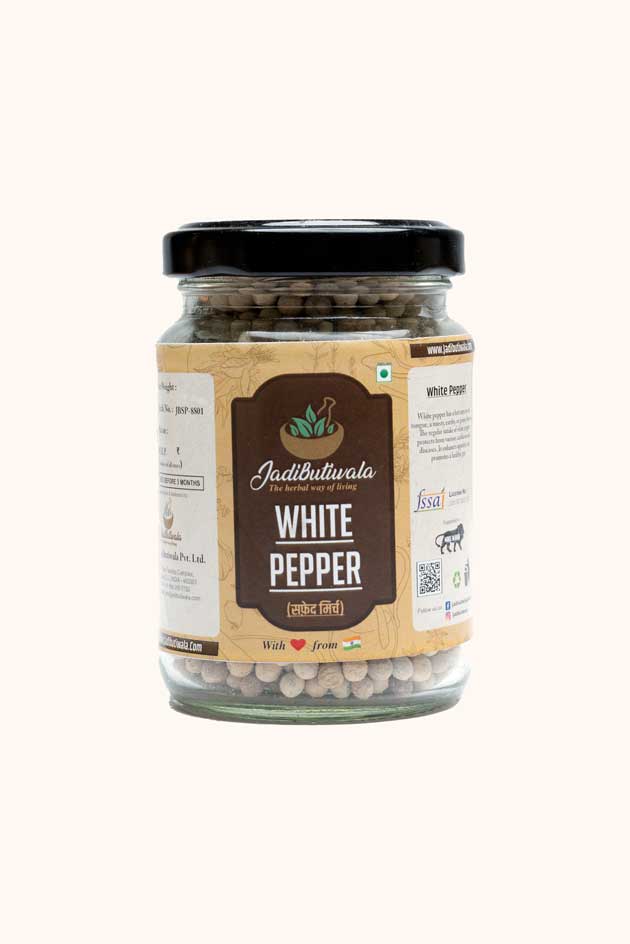 White Pepper (सफ़ेद मिर्च) - Jadibutiwala