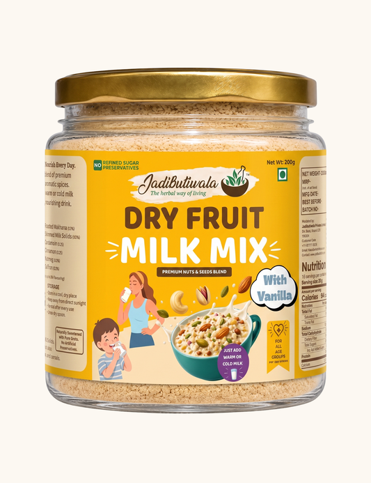 Dry Fruits Milk Mix Powder (ड्राई फ्रूट्स-मिल्क मिक्स)-200Gms