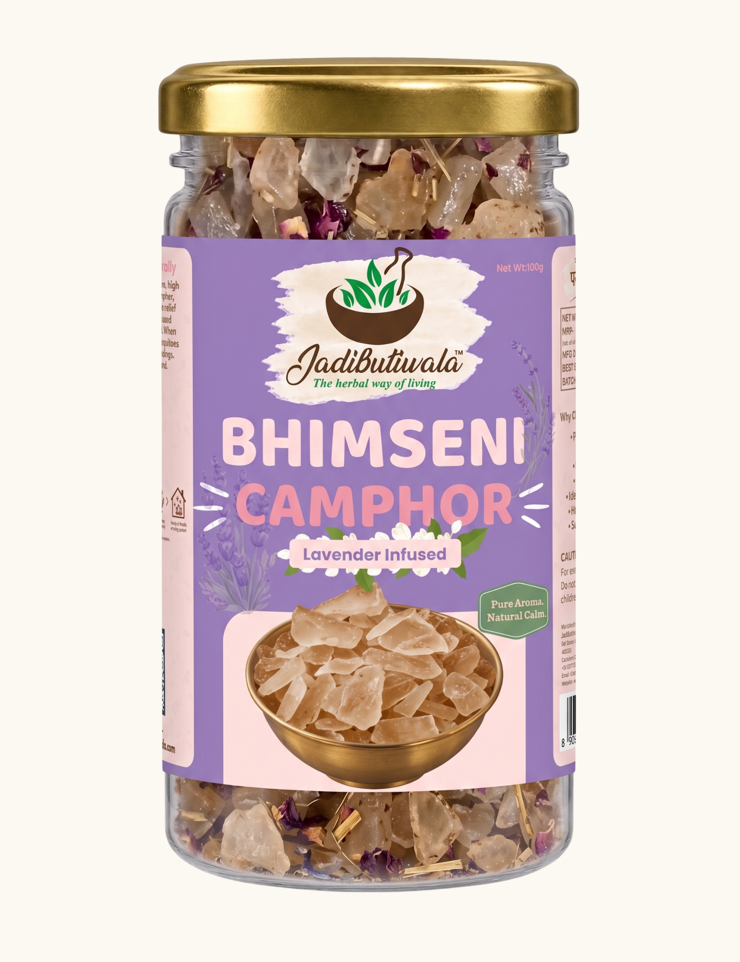 Bhimseni Camphor Blend- Lavender 100g