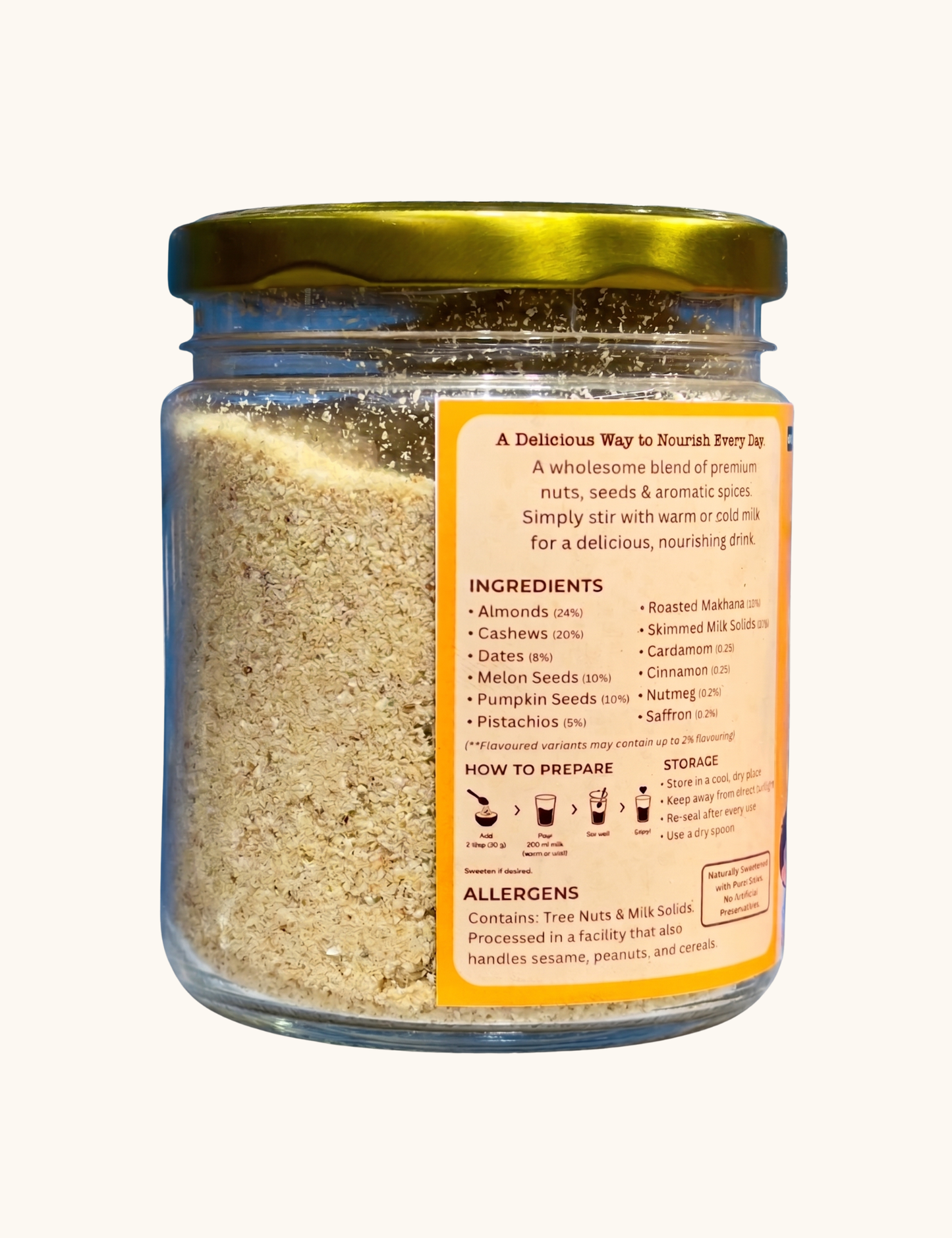 Dry Fruits Milk Mix Powder (ड्राई फ्रूट्स-मिल्क मिक्स)-200Gms