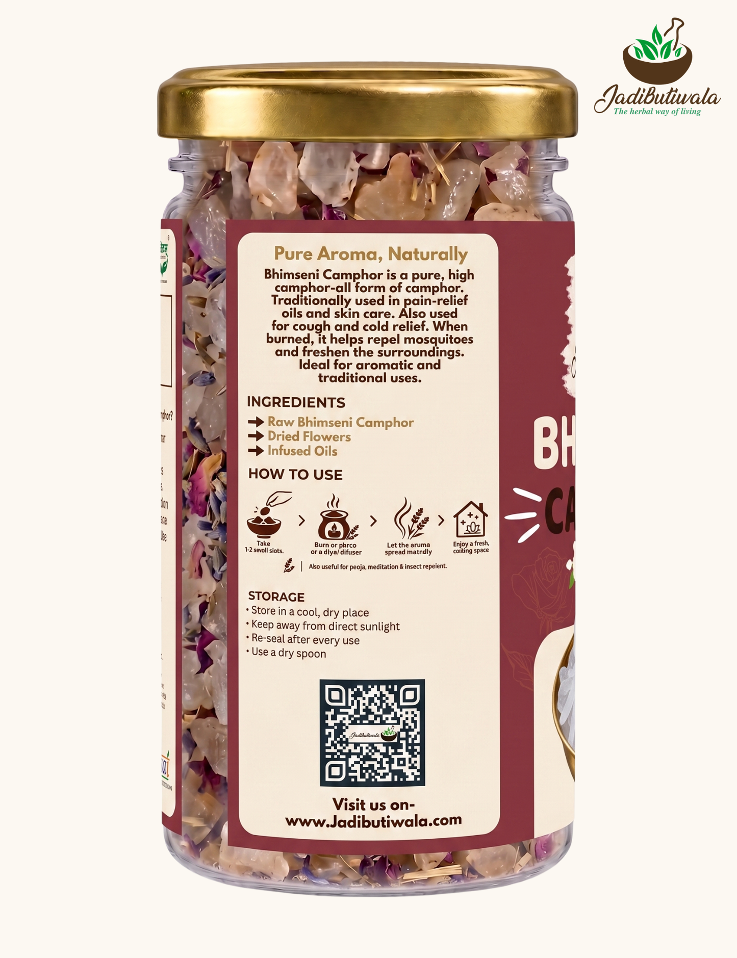 Bhimseni Camphor Blend- Rose 100g