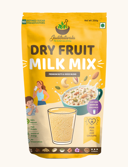 Dry Fruits Milk Mix Powder (ड्राई फ्रूट्स-मिल्क मिक्स)-200Gms