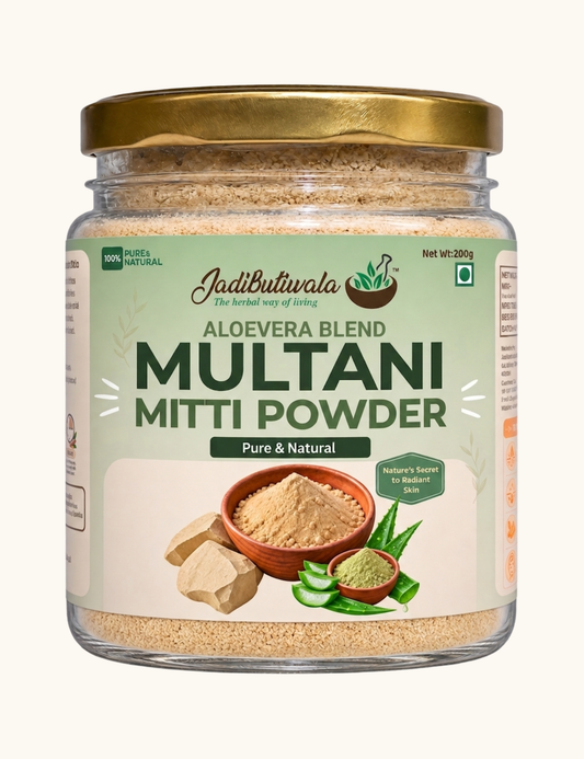 Aloevera-Multani Mitti Blend (एलोवेरा + मुल्तानी मिट्टी पाउडर)