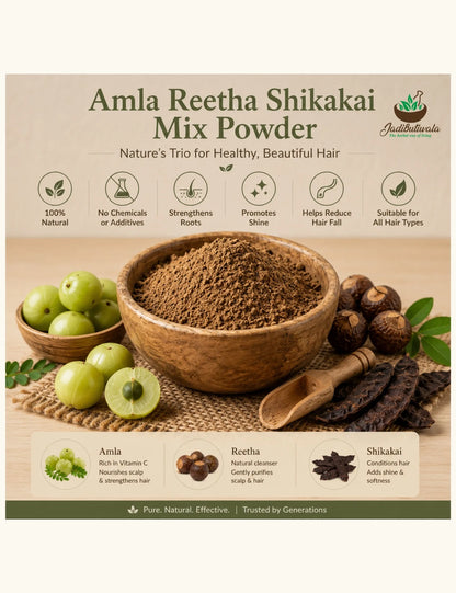 Amla+Reetha+Shikakai Mix Powder