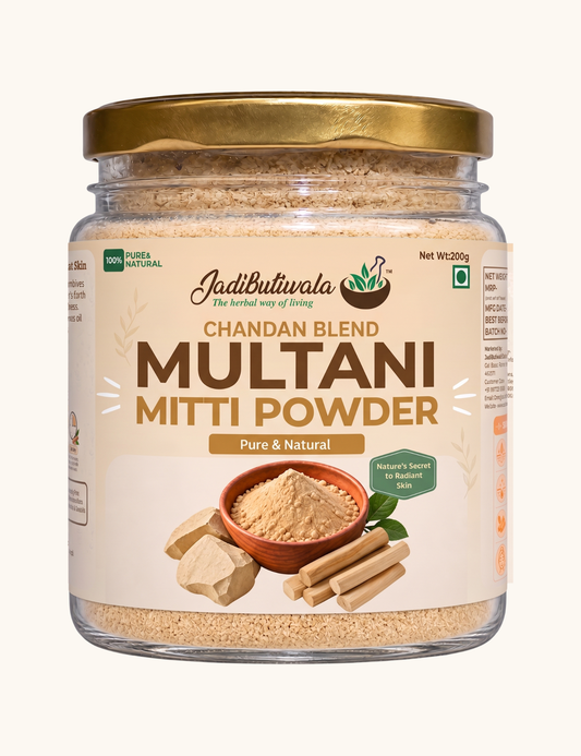Chandan-Multani Mitti Blend (चंदन + मुल्तानी मिट्टी पाउडर)