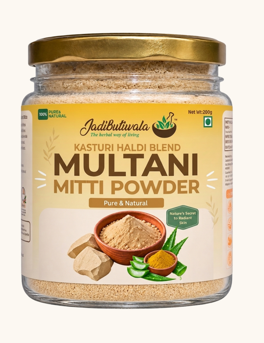 Kasturi Haldi-Multani Mitti Blend (कस्तूरी हल्दी + मुल्तानी मिट्टी पाउडर)