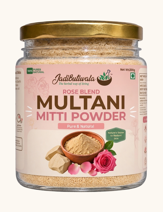 Rose-Multani Mitti Blend (गुलाब + मुल्तानी मिट्टी पाउडर)