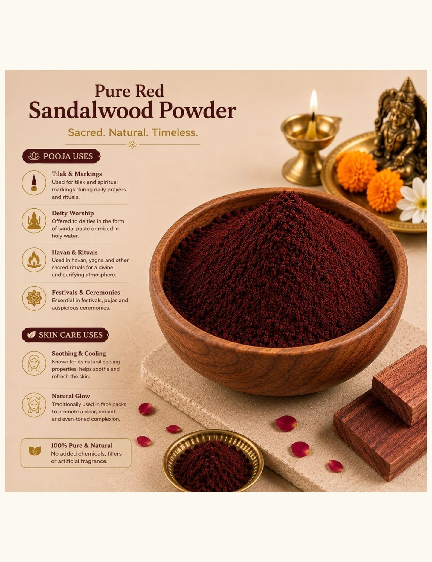 Red Sandalwood Powder (लाल चंदन पाउडर)